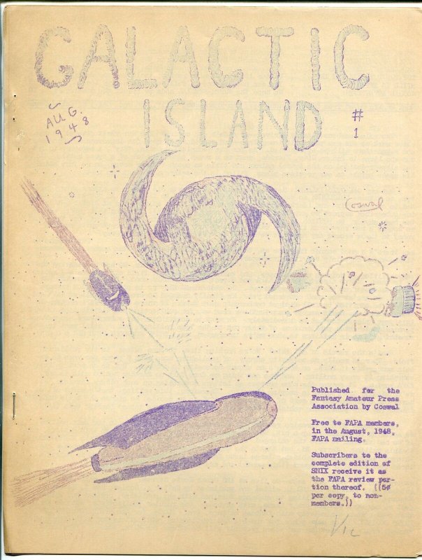 Galactic Island #1 1948-sci-fi and pulp info-historic-informative-VG