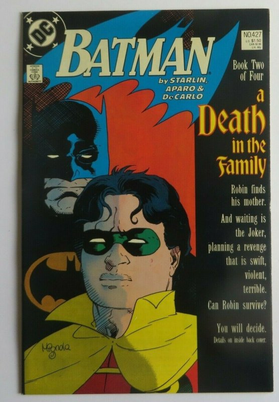 Batman #427 Death in the Family Book Two VF+ 1st Print DC Comic Jason Todd Robin