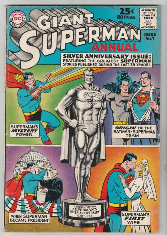 Superman, Giant Annual #7 (Jul-63) FN/VF+ High-Grade Superman, Jimmy Olsen,Lo...