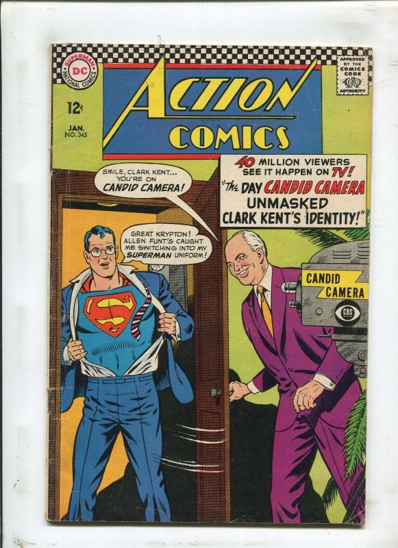 ACTION COMICS #345 - EXILE OF STEEL! - (4.5) 1967