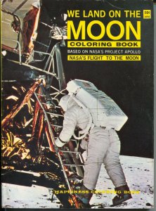 We Land On The Moon Coloring Book #1056 1965-NASA Project Apollo-Armstrong-FN