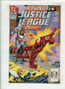 JUSTICE LEAGUE EUROPE #45 (9.2) SIGNED RON RANDALL!! 1992