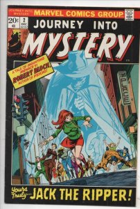 JOURNEY into MYSTERY #2, FN+, Bloch, Jack the Ripper, Gil Kane, Horror 1972