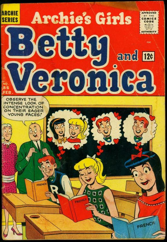 Archie's Girls Betty and Veronica #86 1963- Pin Ups- Teen Humor FAIR