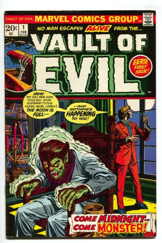 Vault of Evil #1 1973- Marvel Bronze Age Horror FN/VF 