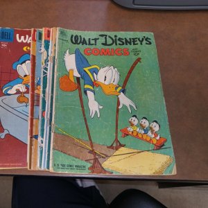 Walt Disney's Comics And Stories 25 Issue Silver Bronze Age Dell Comics Lot Run