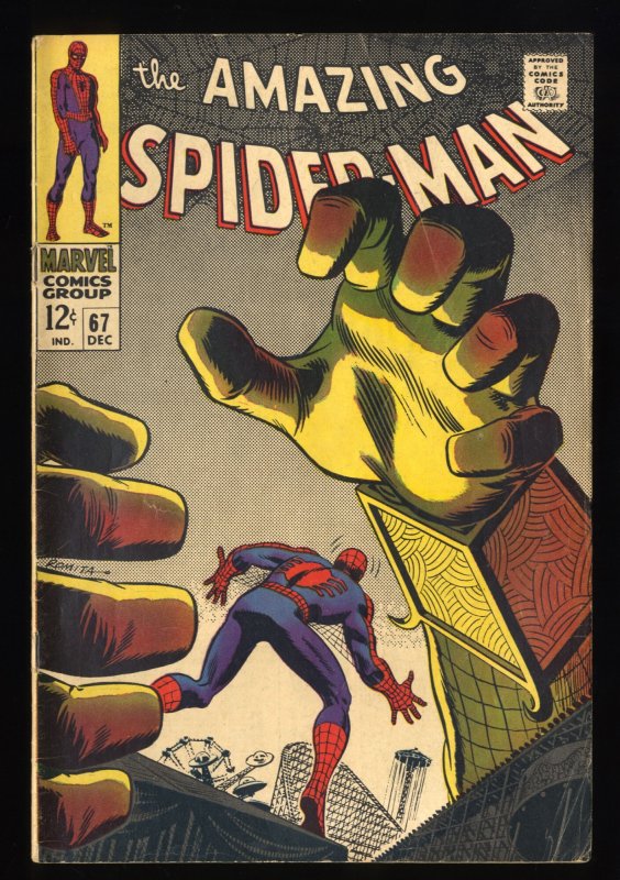 Amazing Spider-Man #67 FN- 5.5 Mysterio Appearance!