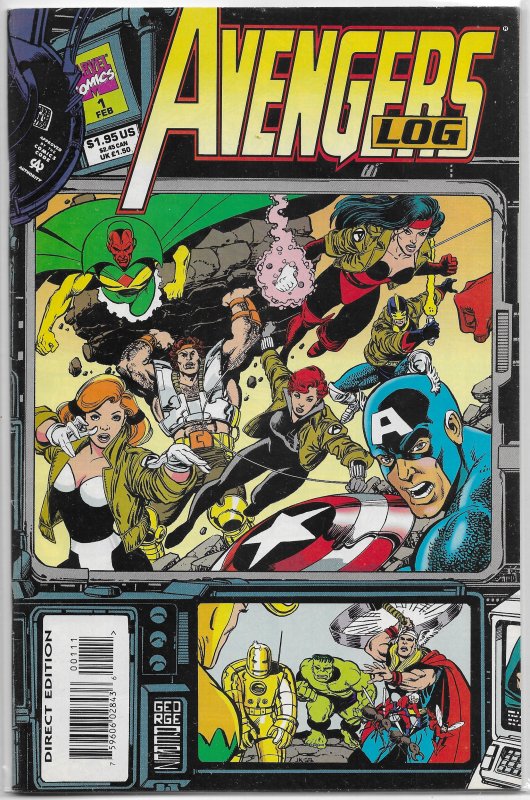 Avengers Log #1 FN (1994) Perez cover, Sanderson reference book