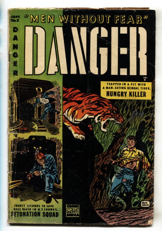 Danger Comics #5--1954--Don Heck horror cover--comic book--VG-