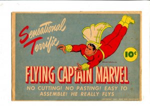 Captain Marvel Flying Paper Toy  - COMPLETE - Shazam! (7.5/8.0) 1944