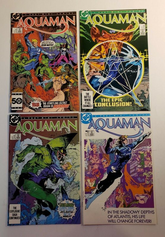 AQUAMAN #1-4 COMPLETE SET DC COMICS 1986 VF/NM