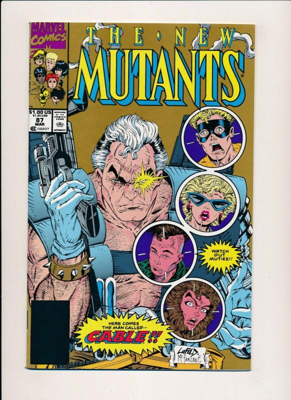 NEW MUTANTS #87 1st Cable App. (2nd Print) Marvel Comics 1990 ~ NM (PJ15) 