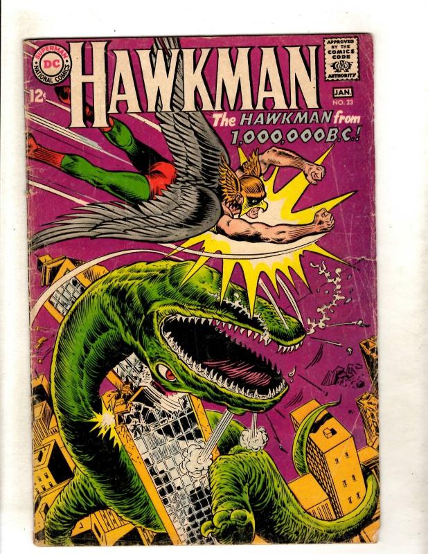 Hawkman # 23 VG DC Silver Age Comic Book 1,000,000 BC Justice League Atom JL15