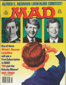 ORIGINAL Vintage Oct 1993 Mad Magazine #322 David Letterman Prince Charles