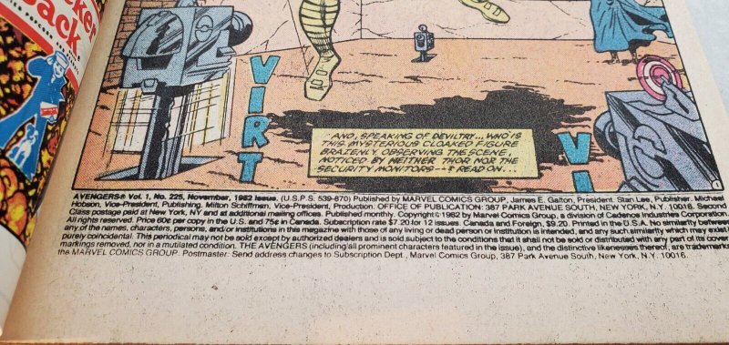 Avengers #225 (1982) Return of the Black Knight NM