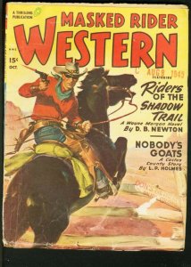 MASKED RIDER WESTERN 1949 OCT-THRILLING PULP VG