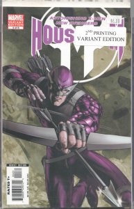 House of M #4 Second Print Cover (2005) Hawkeye