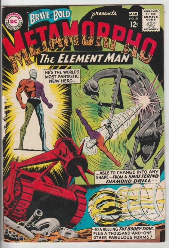 Brave and the Bold, The #58 (Mar-65) FN/VF Mid-High-Grade Metamorpho