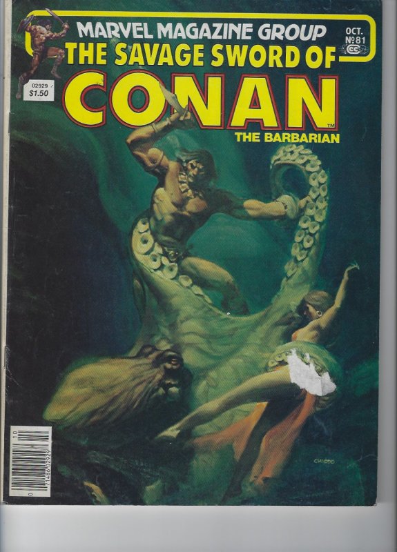 the savage sword of Conan the Barbarian #81
