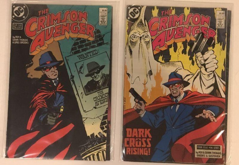 The Crimson Avenger 1-4 Complete Near Mint Lot Set Run