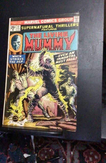 Supernatural Thrillers #11 (1975) living mummy key! High grade! VF+ Oregon CERT