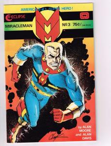 Miracleman # 3 NM 1st Print Eclipse Comic Book Alan Moore Copper Age Issue JH6