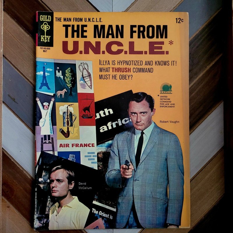 The Man from U.N.C.L.E. #6 VG+ (Gold Key 1966) 3 Blind Mice... 12 cent issue