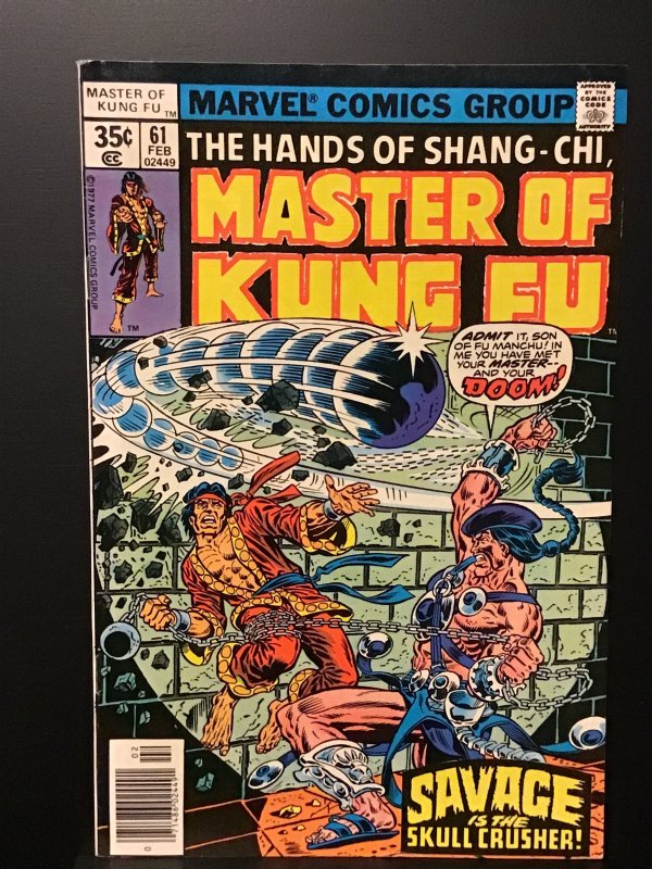 Master of Kung Fu #61 (1978) FN 6.0 1st appearance Skull Crusher