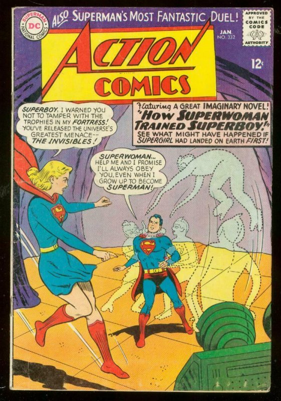 ACTION COMICS #332 1966- SUPERMAN-DC COMICS FN