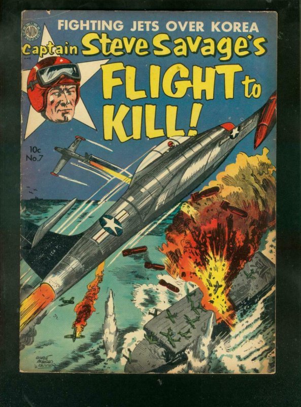 CAPTAIN STEVE SAVAGE #7-1952-KOREAN WAR-ER KINSTLER ART VG