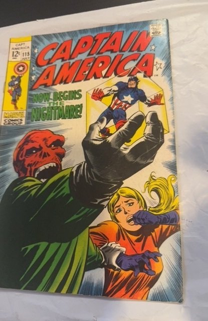 Captain America #115 (1969) 1st cosmic cube Lee and Buscema
