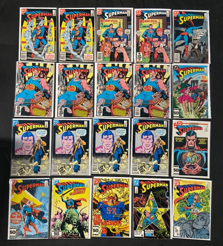SUPERMAN BRONZE AGE 51 COMIC LOT INC LAST ISSUE ALAN MOORE MOST VF (DUPES)