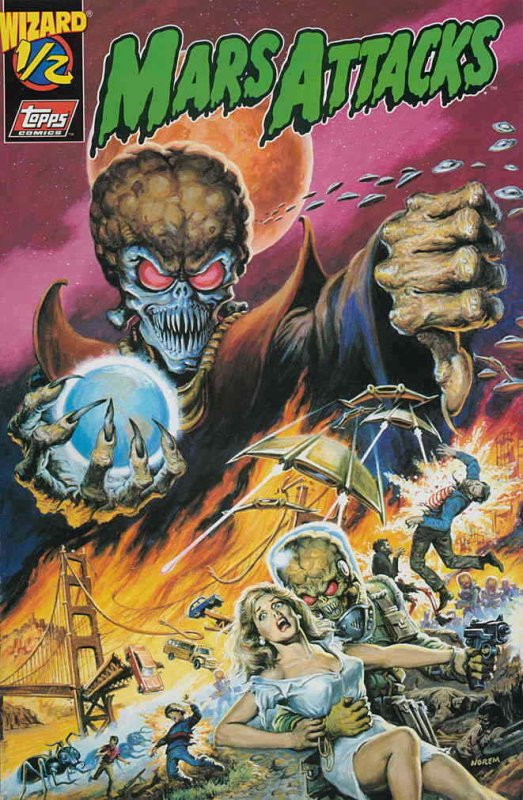 Mars Attacks (Vol. 2) #1/2 (� half) VF; Topps | we combine shipping 