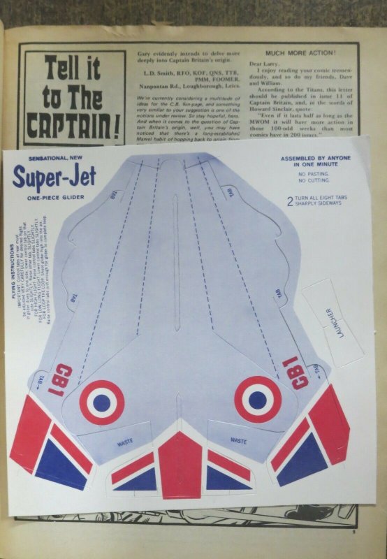 CAPTAIN BRITIAN (Marvel UK, 1st series) #24 VG with Super-Jet! John Buscema!