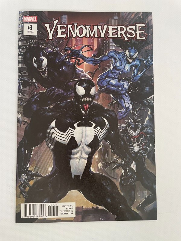 Venomverse # 3 NM 1st Print Variant Cover Marvel Comic Book Venom Spider 16 J242