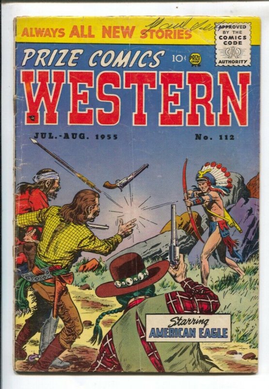 Prize Comics Western  #112 1955-John Severin art cover-American Eagle-Lazo Ki...