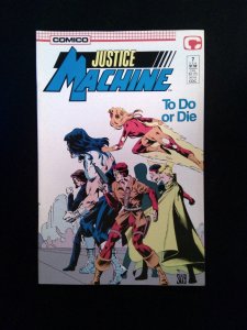 Justice Machine #7  Comico Comics 1987 VF/NM
