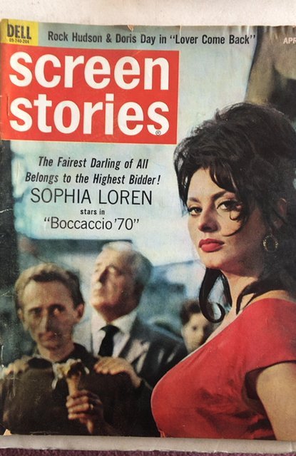 Screen Stories April 1962-Sophia,Warren,Doris&Rock! C all my mags!Combine!