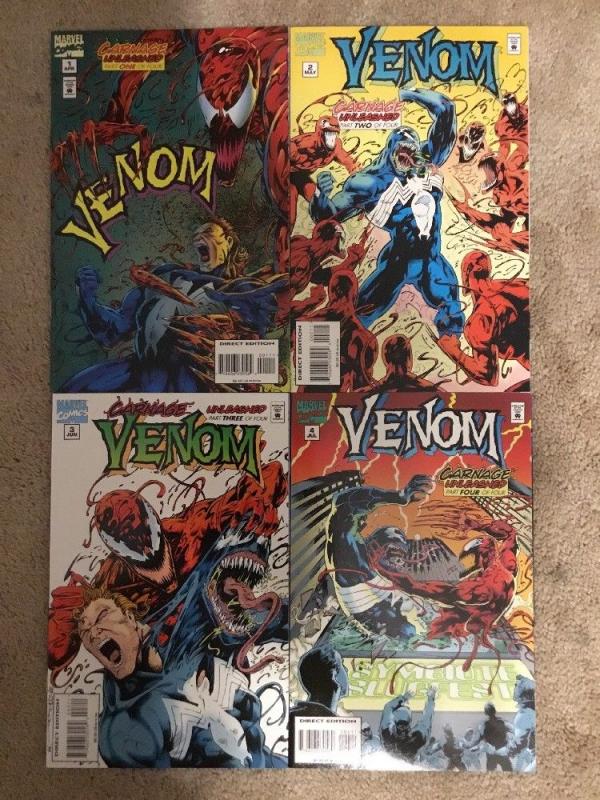 Marvel Venom Carnage Unleashed 1 - 4 Complete Set  NM/M **Unread Copies**