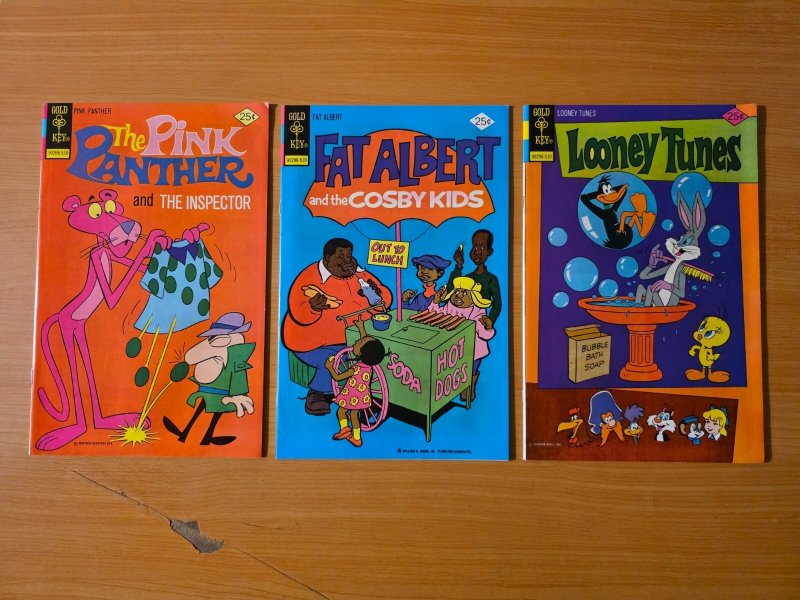 Gold Key 3 Pack SEALED Fat Albert #9 Pink Panther #29 Loony Tunes #4 ~NM~ 1975