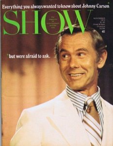 ORIGINAL Vintage November 1973 Show Magazine Johnny Carson