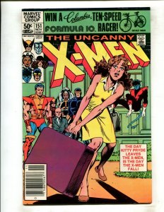 UNCANNY X-MEN #151 (8.0/8.5) NEWSSTAND, KITTY PRYDE!! 1981