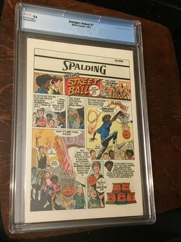 Avengers Annual #7 1977 CGC 9.6 White Death of Adam Warlock Thanos Cover