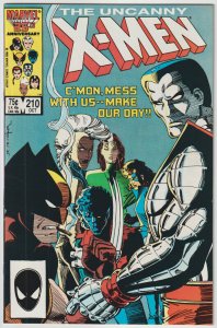 X-Men #210 (Oct 1986, Marvel), FN condition (6.0), Mutant Massacre begins