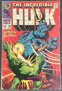 The Incredible Hulk #110 (1968, Marvel) Low Grade