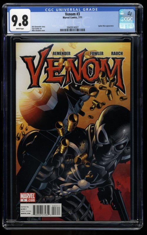 Venom (2011) #3 CGC NM/M 9.8 White Pages