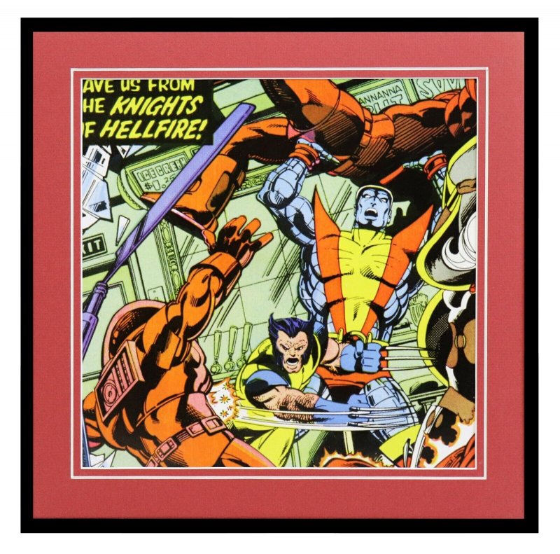 X-Men Colossus Wolverine Knights of Hellfire Framed 12x12 Poster Display 