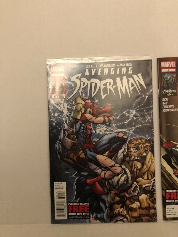 Avenging Spider-Man #1,2,3(factory Sealed),6,&13 Lot Of 5