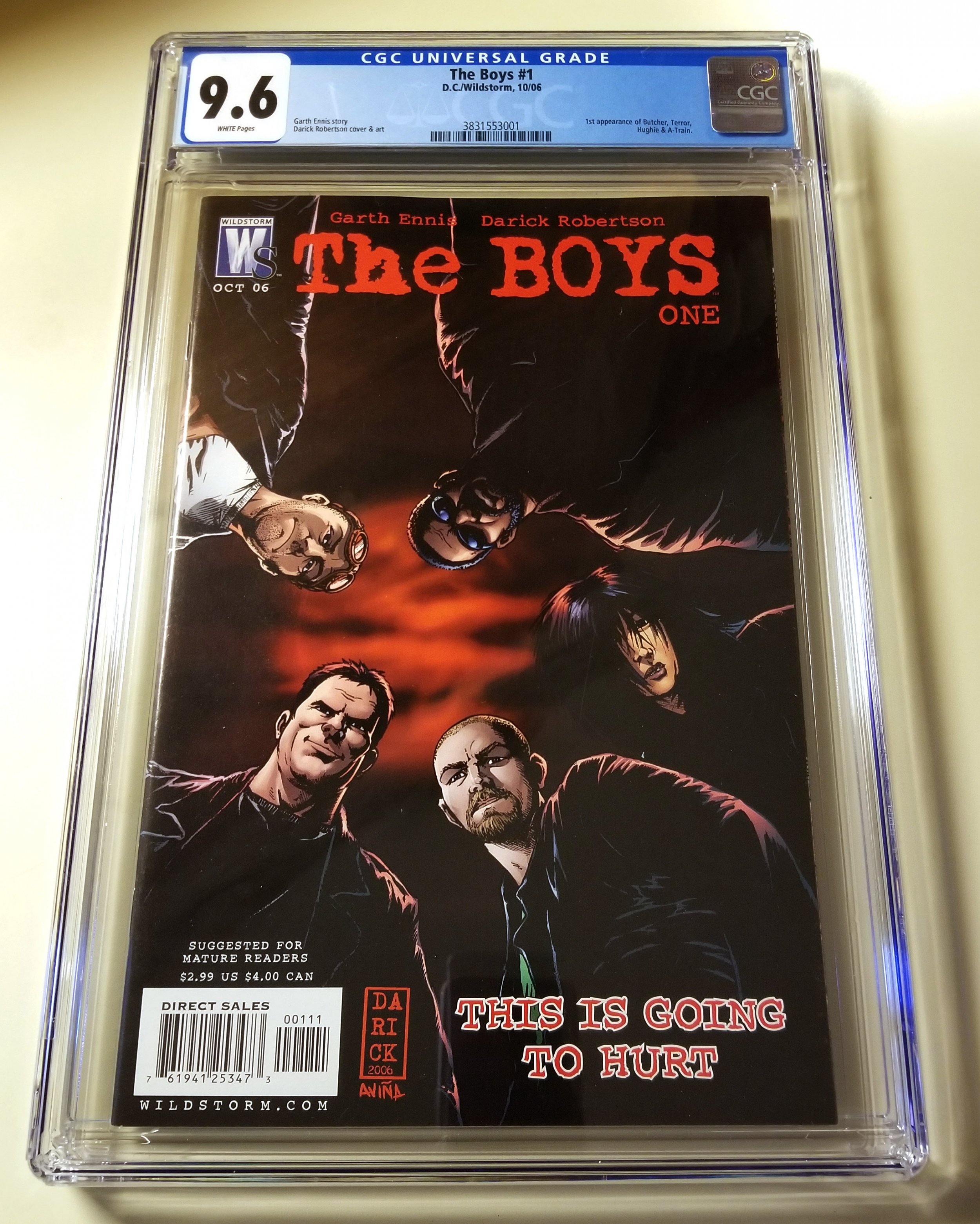 The Boys 1 Cgc 9 6 White Pages Garth Ennis Amazon Prime 1st Print Free Shipping Comic Books Modern Age Dynamite Entertainment Hipcomic