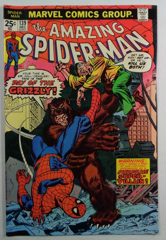 The Amazing Spider-Man #139 NM- 1st Appearance Grizzly (1974)